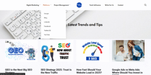User-friendly website navigation example