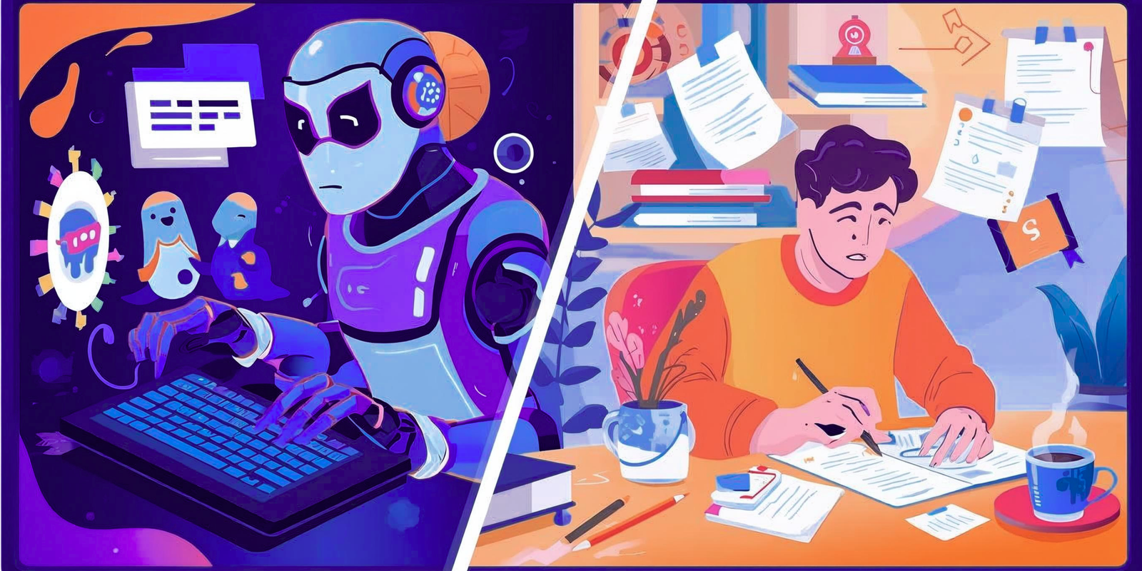 AI vs human copywriting comparison 2025