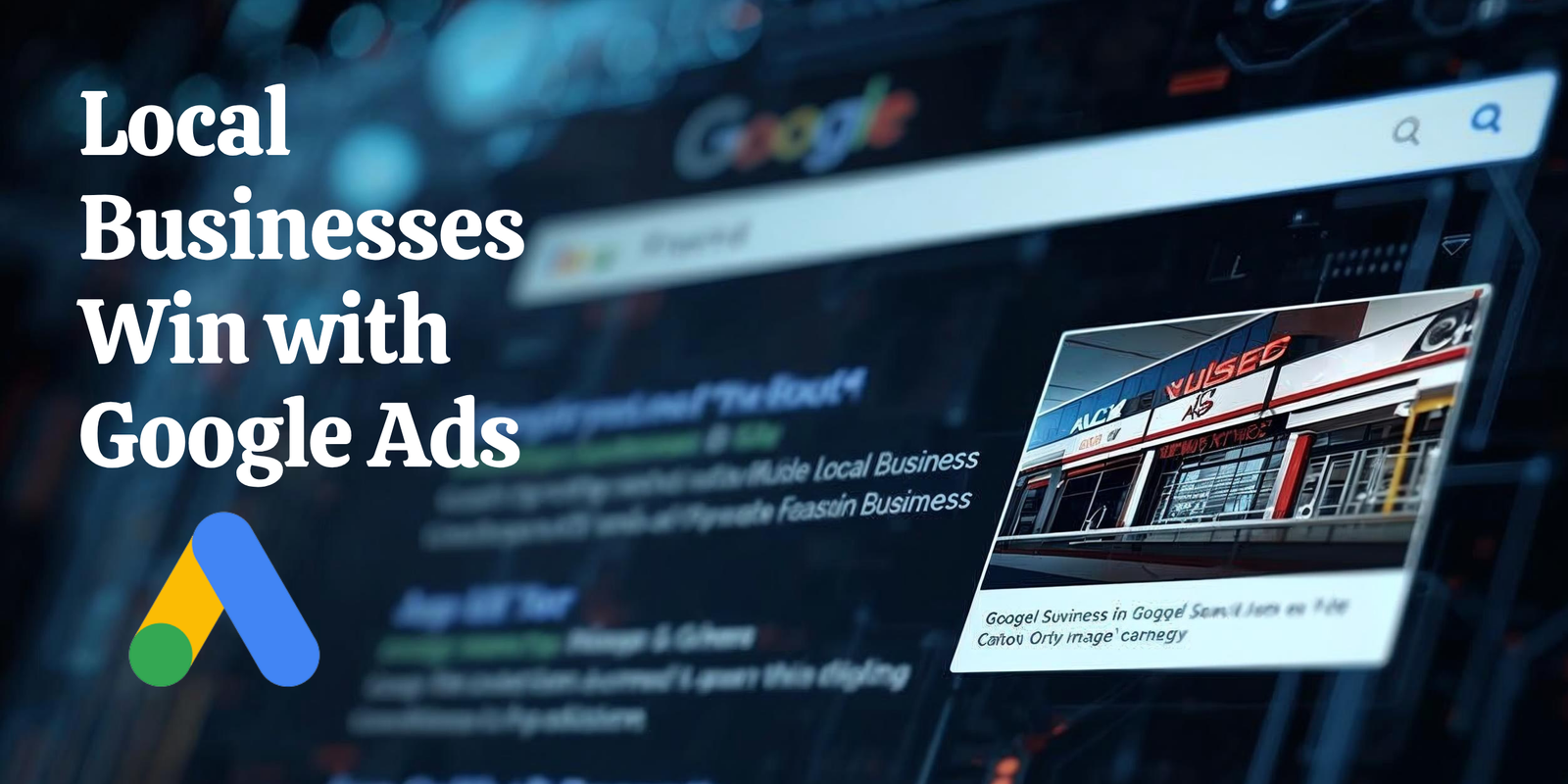 Google Ads highlighted in local search results on Google in 2025.